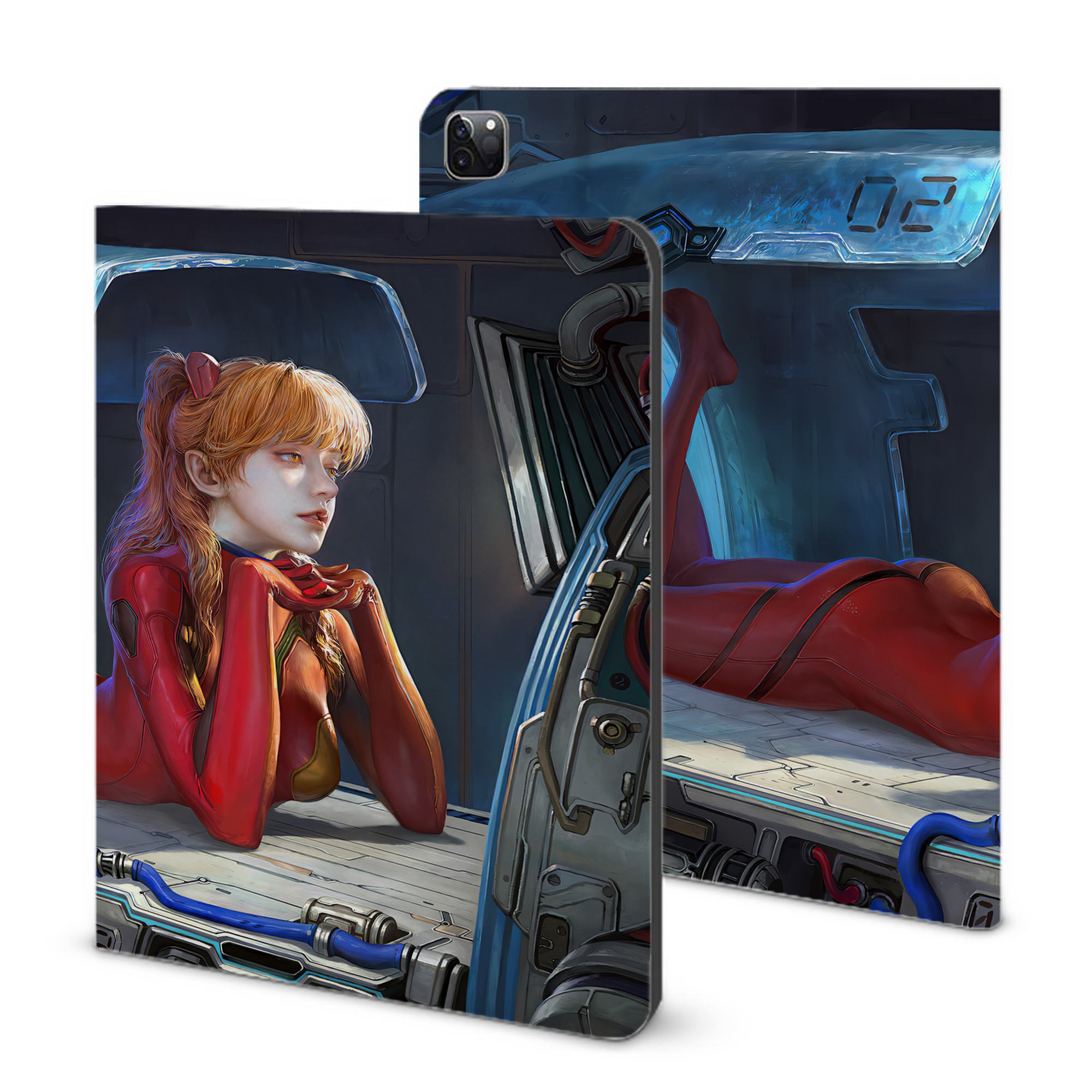 （画像用） EVA 新世紀エヴァンゲリオン IPad ケース ブック型 PUレザー TPU 耐衝撃 軽量 薄型 ペン収納なし 全面保護 IPad 各モデル対応
